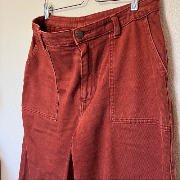 Universal Thread Rust Red Wide Leg High Waisted Cropped Pants 12 - Picture 4 of 9